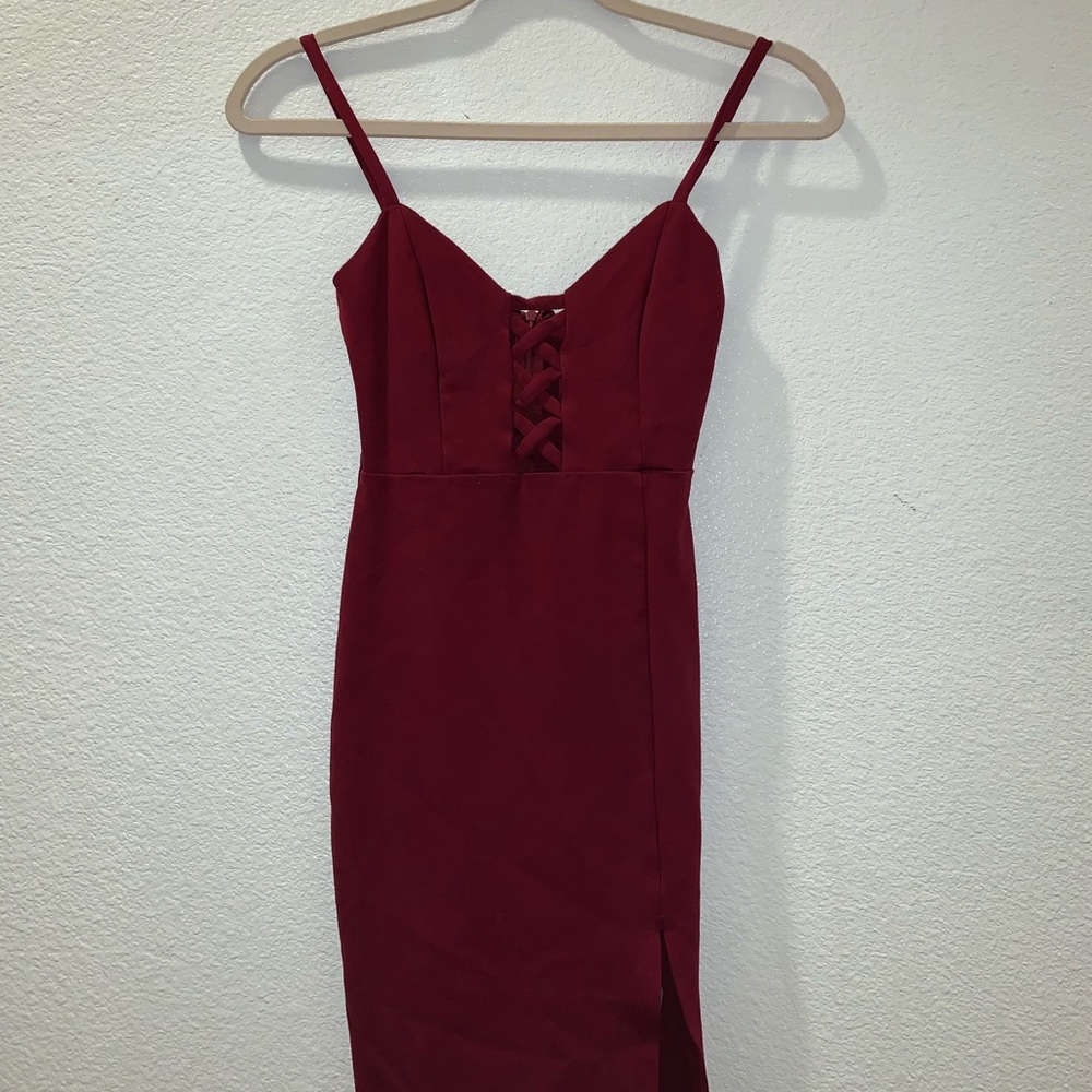 Maroon Bodycon Dress